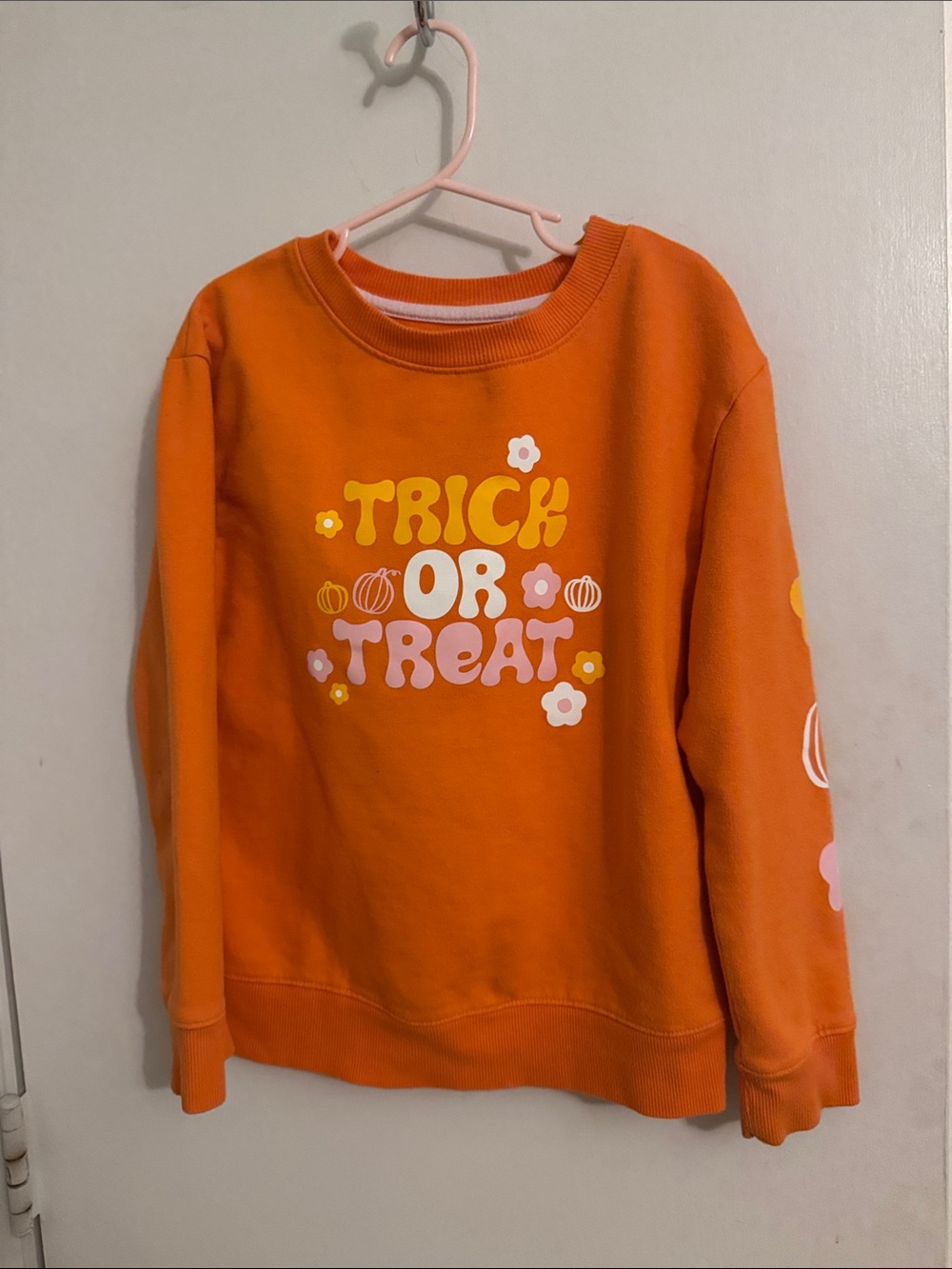 Cat & Jack Orange 'Trick or Treat' Graphic Crewneck Sweatshirt